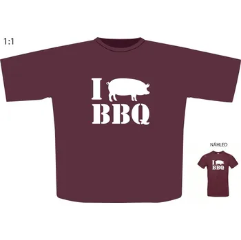 Pánská móda Triko s motivem "I PIG BBQ" Velikost: XL