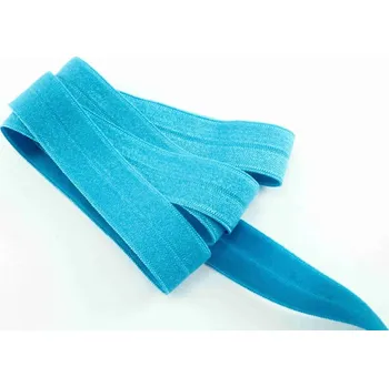 Textilní guma Lemovací pruženka - světlá petrolejová - šířka 2 cm