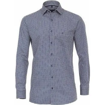 Pánská košile Pánská košile Casa Moda Comfort Fit modrá módní vzor dlouhý rukáv vel. 50 - 56 (4XL - 7XL) - 50