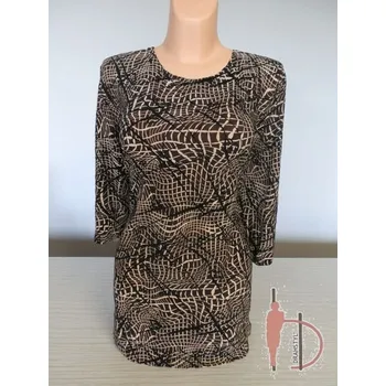 Dámské šaty Společenská halenka HAVA, Barva Hnědá, Velikost M 38 , Materiál 98% Polyester 2% Lycra