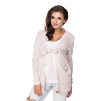 Těhotenský svetr Be MaaMaa Těhotenský kardigan/svetr s páskem pudrový uni