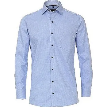 Pánská košile Pánská košile Casa Moda Comfort Fit modrá se strukturou dlouhý rukáv vel. 48 - 56 (3XL - 7XL) - 52