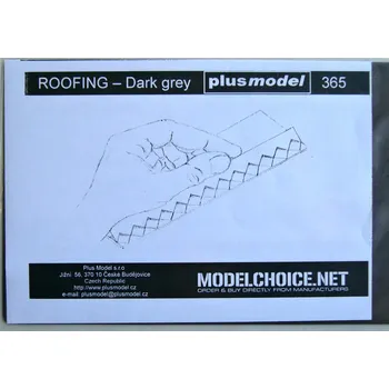 Plastikový model Plusmodel 1/35 Roofing - dark grey (laser carved hard paper)