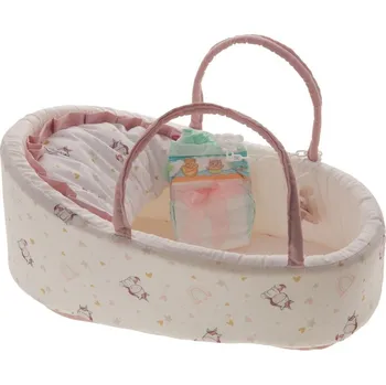 Přenosná taška s jednorožci - košík pro miminko 42 cm - růžový (Capazo Unicornios)