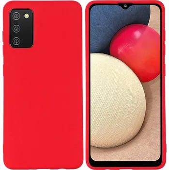 Pouzdro na mobilní telefon Kryt Samsung Galaxy A02s Silicone case červené