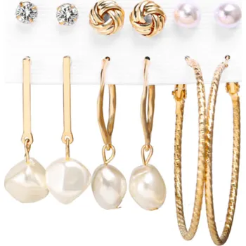 Náušnice B-TOP Sada náušnic - zlaté Typ: Typ 2