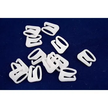 Sponka ve tvaru G - bílá - průvlek 1 cm