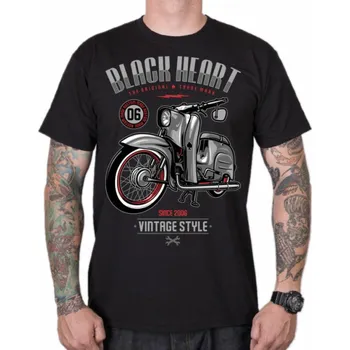 Pánské tričko tričko pánské - VINTAGE STYLE - BLACK HEART - 8186