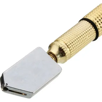 Řezačka potravinových fólií Řezák skla olejový QIM 410 celokovový - nůž na sklo - karbidové kolečko, bronzová (řezák skla|olejový řezák|celokovový nůž na sklo|karbidové kolečko|wolframové ostří|řezání skla|sklenářský nástroj|pumpičkové spouštění oleje|profesionální řezák|sklo)