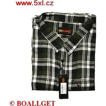 Pánská košile Pánská košile Kamro černo - bílá 23535/260 dlouhý rukáv 4XL - 10XL Kamro ODE-KAM-23535 - 4XL