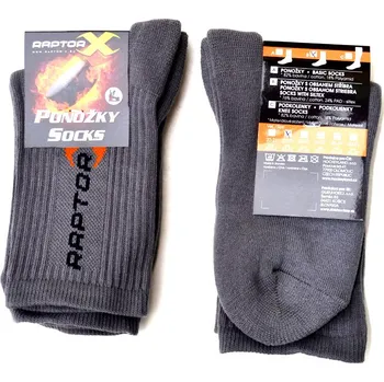 Ponožky do bruslí RAPTOR-X Siltex Barva: Šedá, Velikost: EUR 33-35