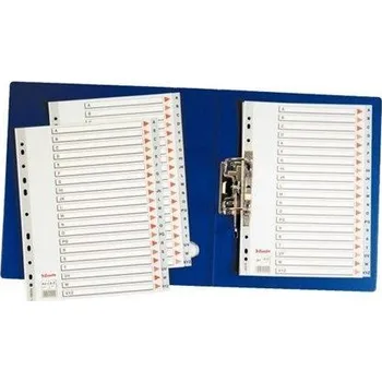 Archivační box Rejstříky, šedá, A4, plast, A-Z, ESSELTE