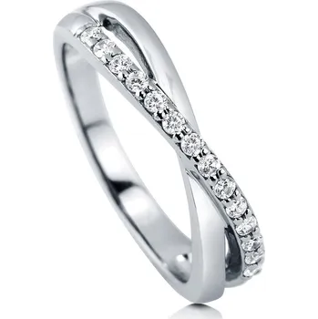 Prsten Elenys stříbrný rhodiovaný prsten Zirkonová linie Velikost: 5 (EU: 49-50)