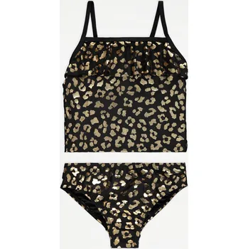 GEORGE DÍVČÍ PLAVKY DVOJDÍLNÉ "DANGEROUS" Barva: černá, Velikost: 8-9 let (134)