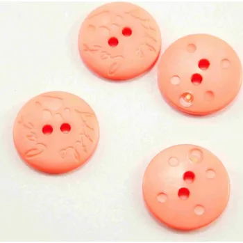 Knoflík Dírkový knoflík s nápisem Little cat - růžová - průměr 1,6 cm