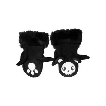 Rukavice Rukavice palčáky Dark World - White Skulls