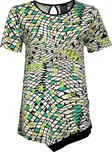 Dámská halenka bílá se zeleno - černým potiskem - velikost 4XL Point Neuf ODE-V8042 - 4XL