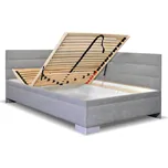 Rohová čalouněná postel Niobe, s úložným prostorem, 140x200cm