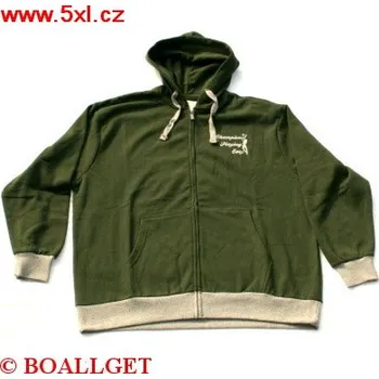 Pánská mikina Pánská mikina zelená propínací s kapucí ODE-P80012 - 160