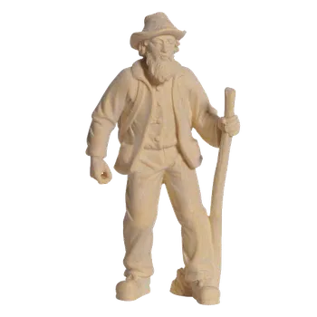 Vánoční dekorace Ornatis Farmář Provedení: Přírodní bez malování, Velikost stojících figur dospělých postav: 11 cm Dřevěná vyřezávaná postava farmáře