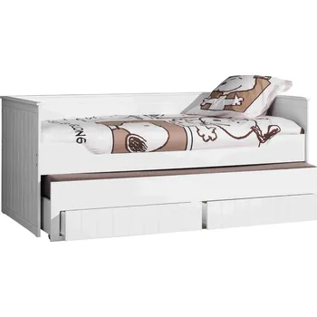 Dětská postel Bílá dřevěná rozkládací postel Vipack Robin 90 x 200 cm