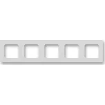 Rámeček pětinásobný ABB Levit 3901H-A05050 16 šedá/bílá