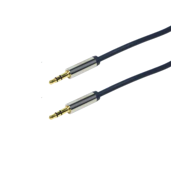 Audio kabel &nbsp;LogiLink Audio propojovací kabel 3,5 stereo, 3m, tmavě modrý