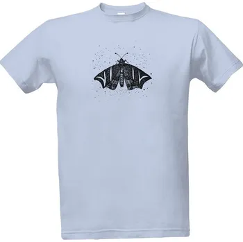 Tričko s potiskem Motýl černý retro pánské