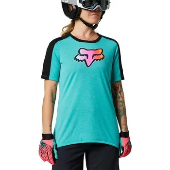 cyklistický dres FOX Dámský volný dres Ranger Dri-Release SS Jersey -Teal L
