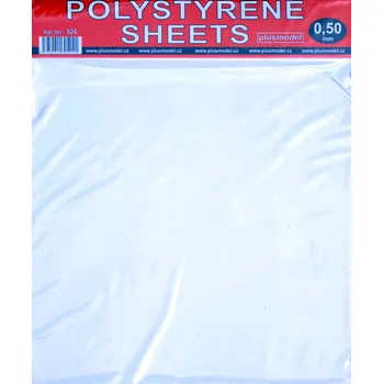 Plastikový model Plusmodel Polystyrene Sheets 0,50 mm (220x190 mm, 2 pcs.)