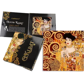 Talíř Carmani® Carmani - Skleněný talíř G. Klimt Adele - 15*15 cm