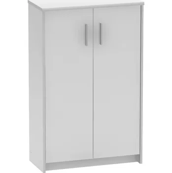 Komoda Bílá kancelářská skříňka JOHAN 2 NEW 13, laminovaná, kompaktní rozměry