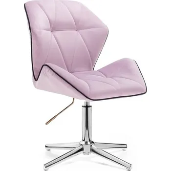 LuxuryForm DESIGN Kosmetická židle MILANO MAX VELUR na stříbrném kříži - levandule