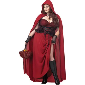 Karnevalový kostým California Costumes - Temný plus size kostým Červená Karkulka pro ženy - XXXL