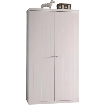 Dětská skříň Bílá dřevěná skříň Vipack Robin 205 x 110 cm