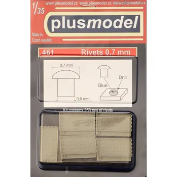 Plastikový model Plusmodel 1/35 Rivets 0,7 mm (250 pcs.)