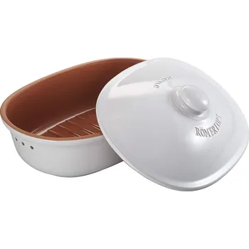 chlebník Römertopf Nádoba na uchovávání pečiva oválná bílá