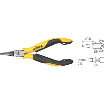Kleště Kleště 120mm s kulatými čelistmi professional esd, wiha, 26804 (z37004)