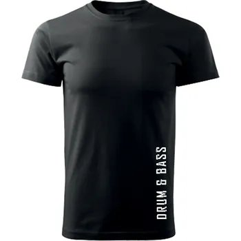 Pánské tričko Pánské tričko DRUM & BASS Break Velikost: 4XL, Barevnost motivu: Bílá