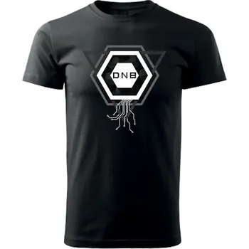 Pánské tričko Pánské tričko Ornament černé / bílé Velikost: 4XL, Barva: Černá