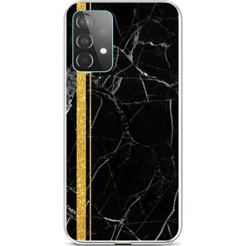 Pouzdro na mobilní telefon Kryt STYLE Samsung A52 silikon Mramor černo-zlatý (obal neboli pouzdro na Samsung A52)