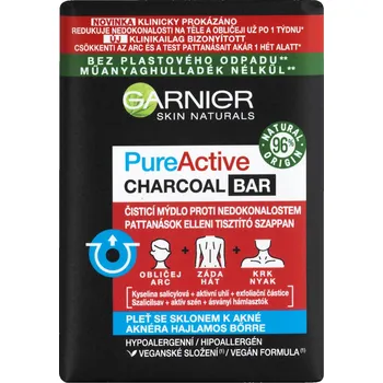 Recenze Garnier Pure Active Charcoal Bar čisticí mýdlo s černým uhlím proti nedokonalostem 100 g