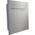 1x poštovní schránka typu A (260x330x100) do plotu a branky + čelní deska - NEREZ / šedá