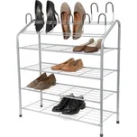 Kovový botník Compactor Harry na 18 párů bot, 69,5 x 27,5 x 88 cm RAN6031