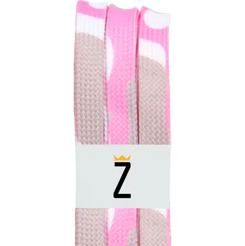 Tkaničky do bot Ploché tkaničky - růžový leopard Délka: 100