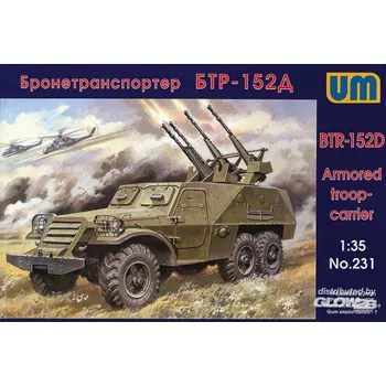 Plastikový model Unimodel 1/35 BTR-152D Armored troop-carrier