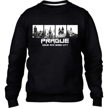 Pánská mikina Pánská mikina bez kapuce DNB City Skica černá Velikost: M, Barva: Černá - Design 1