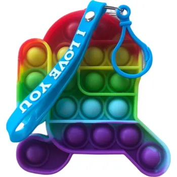 POP IT Pop It antistresová hračka Among us s náramkem rainbow