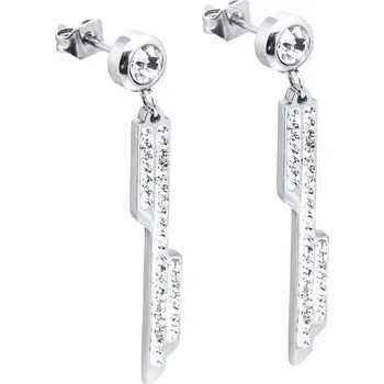 Náušnice biju Náušnice z chirurgické oceli, visací s drobnými zirkony