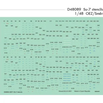 Plastikový model Eduard 1/48 Su-7 stencils (OEZ/SMĚR)
